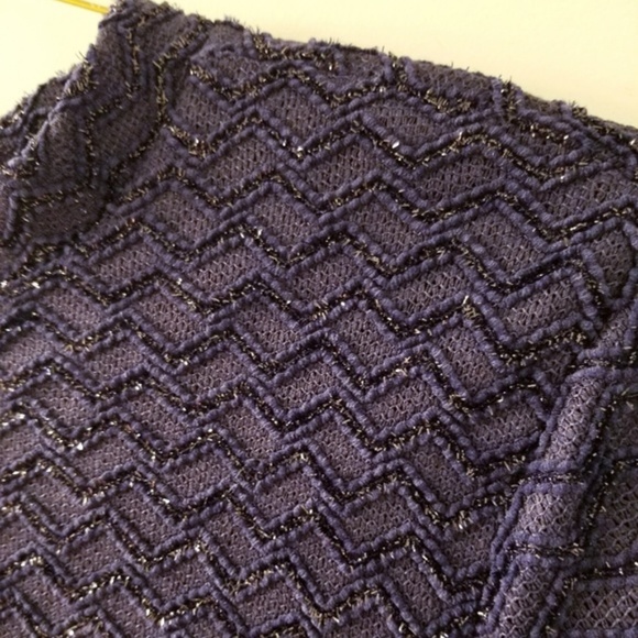 Altar’d State Navy Blue Metallic Chevron Dress - Picture 4 of 6